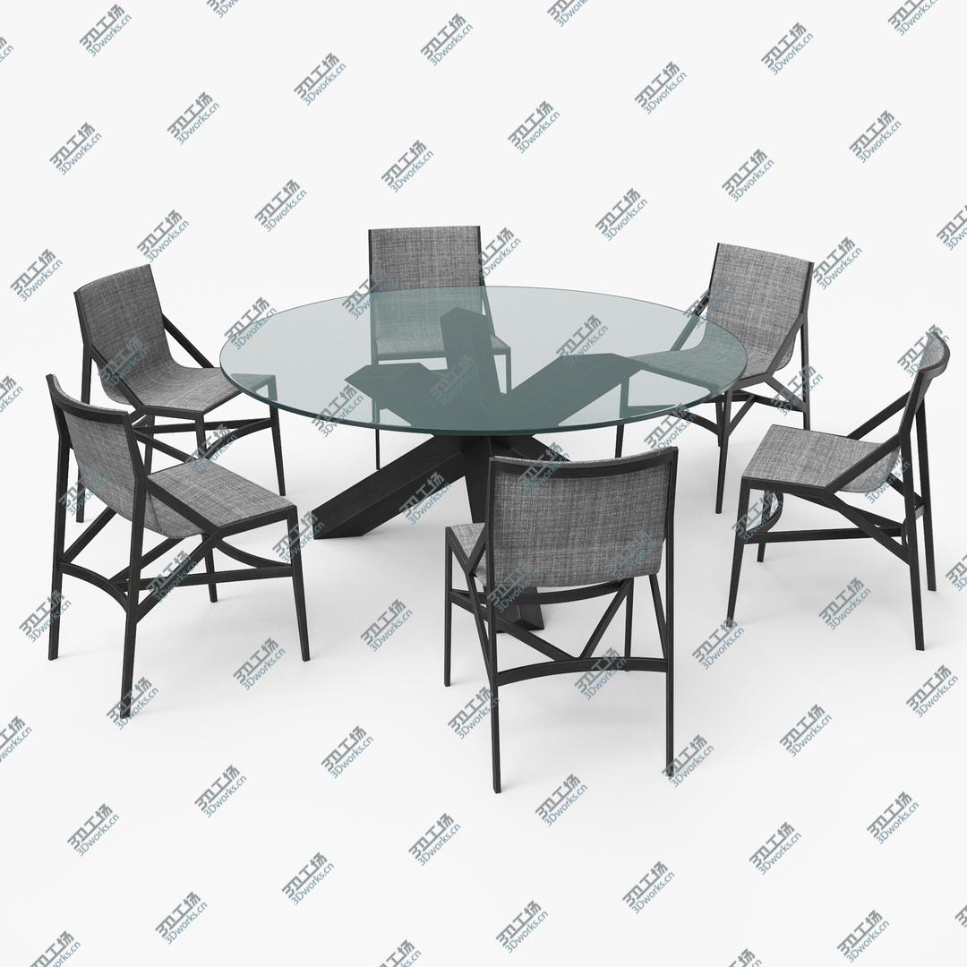 images/goods_img/2021040233/Cassina Dining Table Chair Set Black Glass Suit model/1.jpg